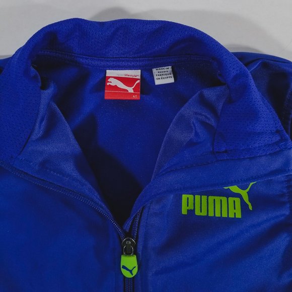 Puma Blue & Green Full Zip-up Sweatshirt - Picture 3 of 8